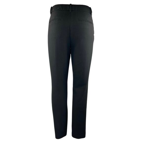 Ann Taylor Women's Black Mid Rise Straight Leg Slim Trousers Dress Pants Size 4 - Picture 3 of 4